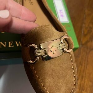Kate Spade Tan Loafers with Gold Accent